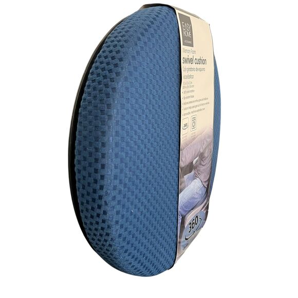 Easy Home Memory Foam Swivel Cushion 360° Rotate Seat Blue Car Chair Relief New - Picture 3 of 12